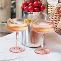 Khen Shatterproof Acrylic Ribbed Vintage Art Deco Martini, Champagne & Cocktail by Khen