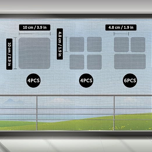 Secopad 14 Sheets Window Screen Patches Repair Kit, Strong Adhesive Fiberglass - Image 5