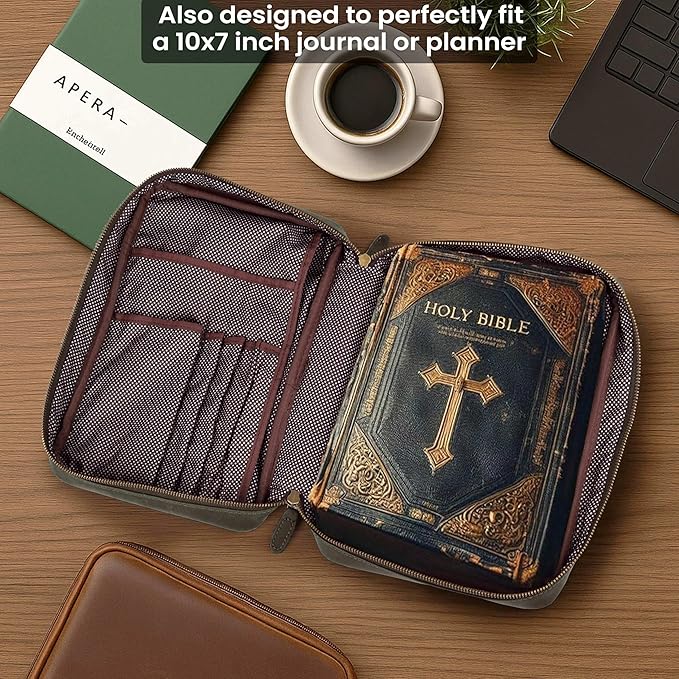LEATHER VILLAGE Handmade Vintage Leather Bible Cover - Image 6