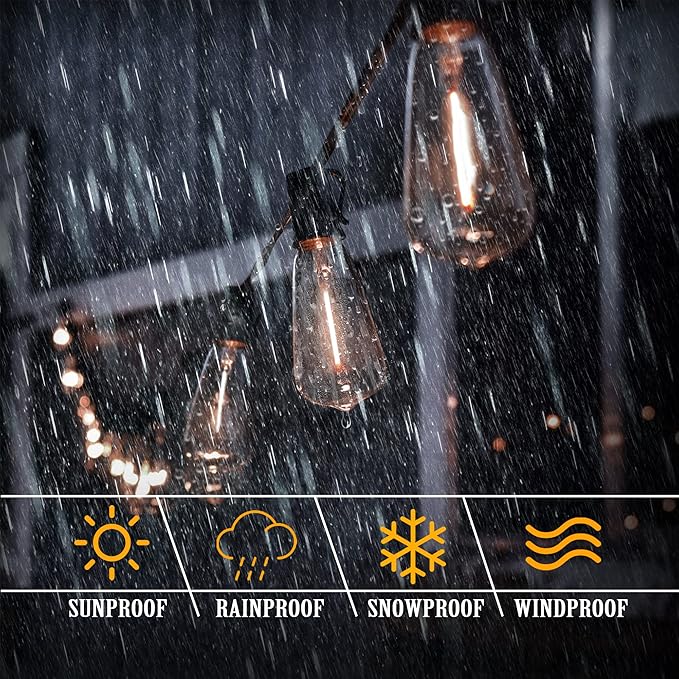 DAMAING Outdoor String Lights 150 FT Patio Lights String - Image 5