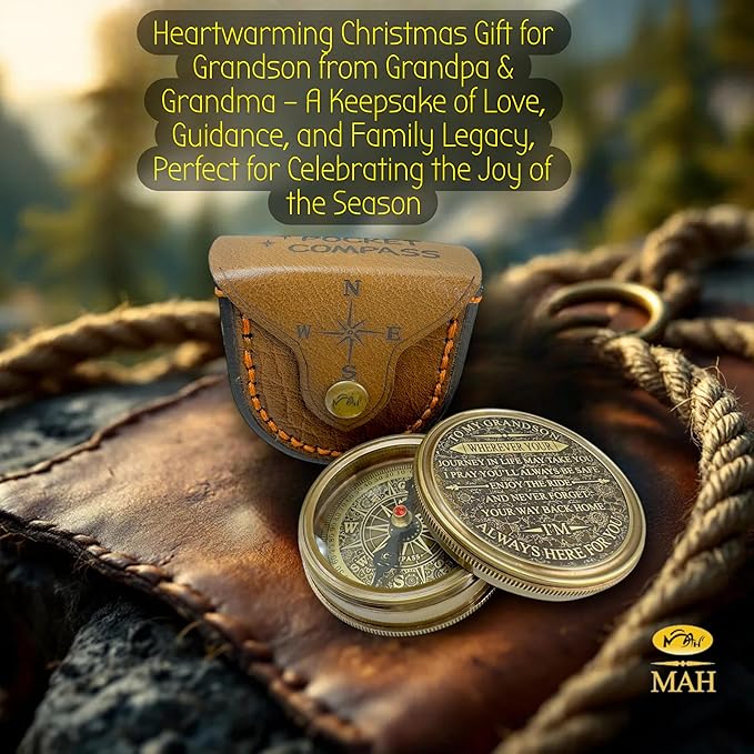 Brass Compass Gift to My Son Never Forget I Love You, Sentimental Keepsake from - Image 8