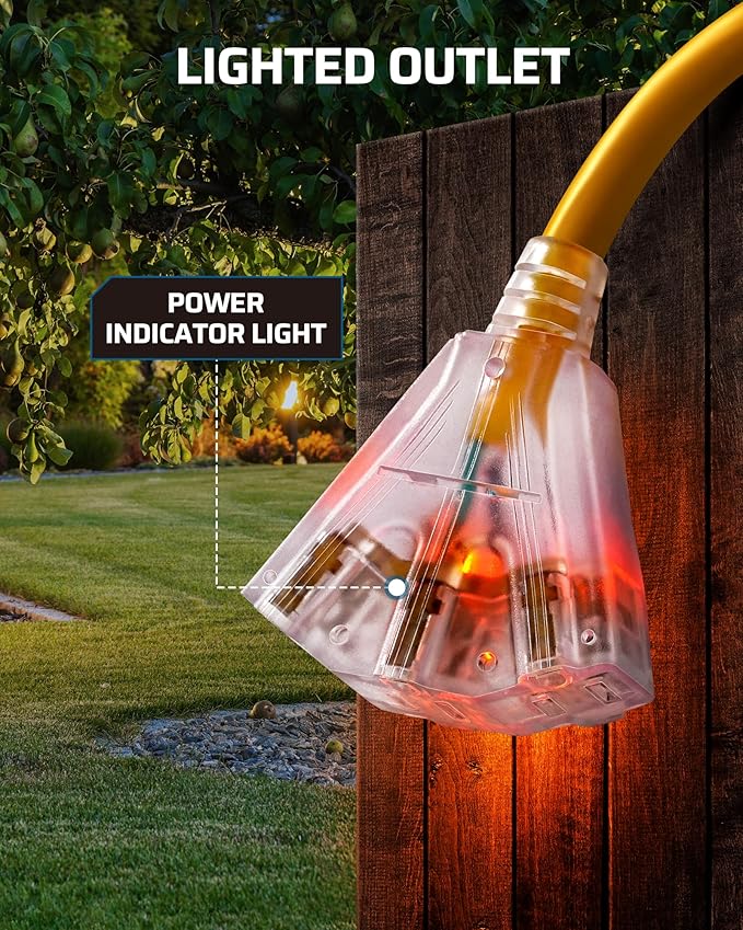 DEWENWILS 3 FT Automatic GFCI Extension Cord Outdoor, 12/3 Gauge Extension Cord - Image 5