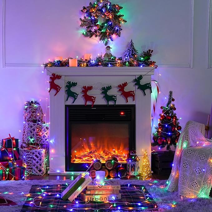 JMEXSUSS 300 LED Multicolor Christmas Tree Lights 8 Modes Colored String Lights - Image 4
