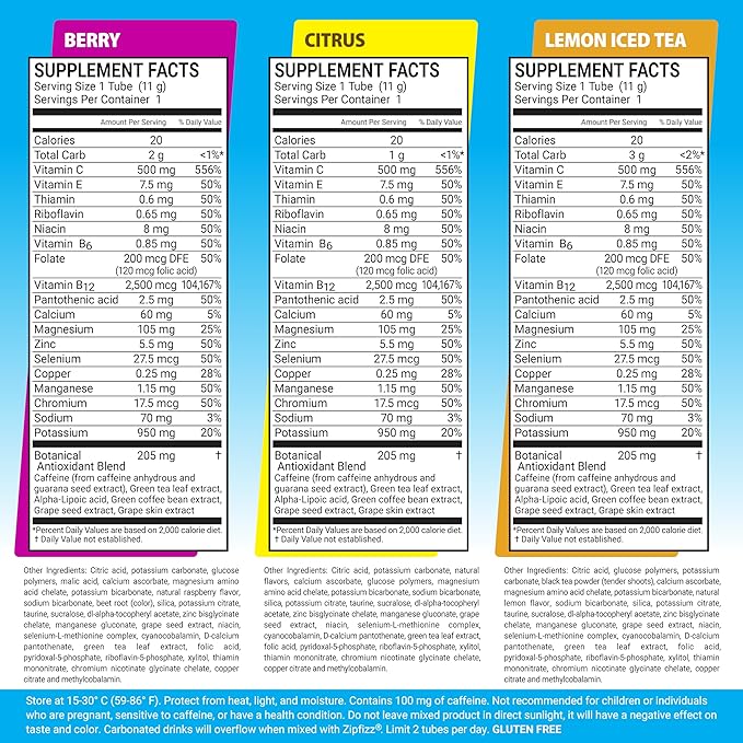 Zipfizz Daily Energy Drink Powder, Variety Pack, 15 Pack | 3-in-1 Sustained - Image 9