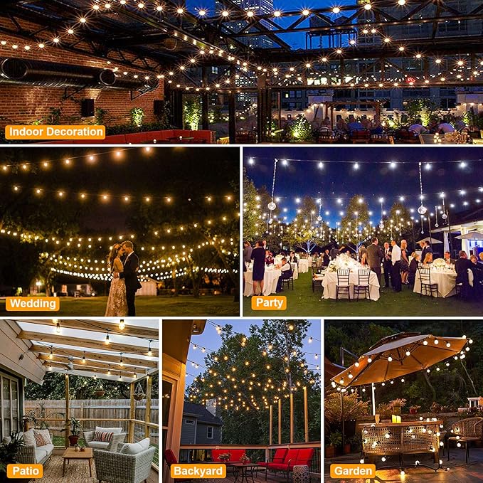 Mlambert 2 Pack Each 48FT 3-Color in 1 Solar String Lights Outdoor, Dimmable - Image 7