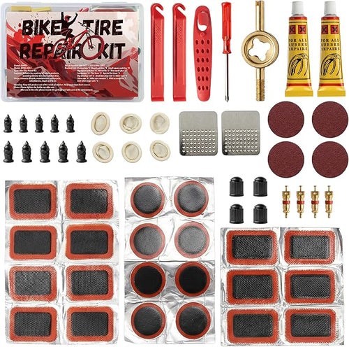 60Pics Bike Tire Repair Kit, Bicycle Inner Tube Patch Kit by Unknown