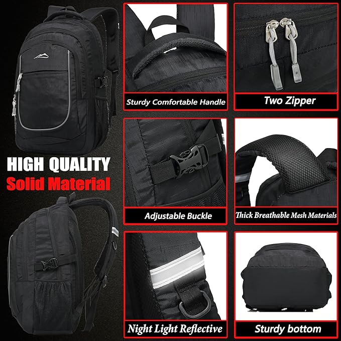 ProEtrade Anti Scratch Fabric Backpack, 1.6 lb, 8 Pockets, 2 Laptop Compartments - Image 3