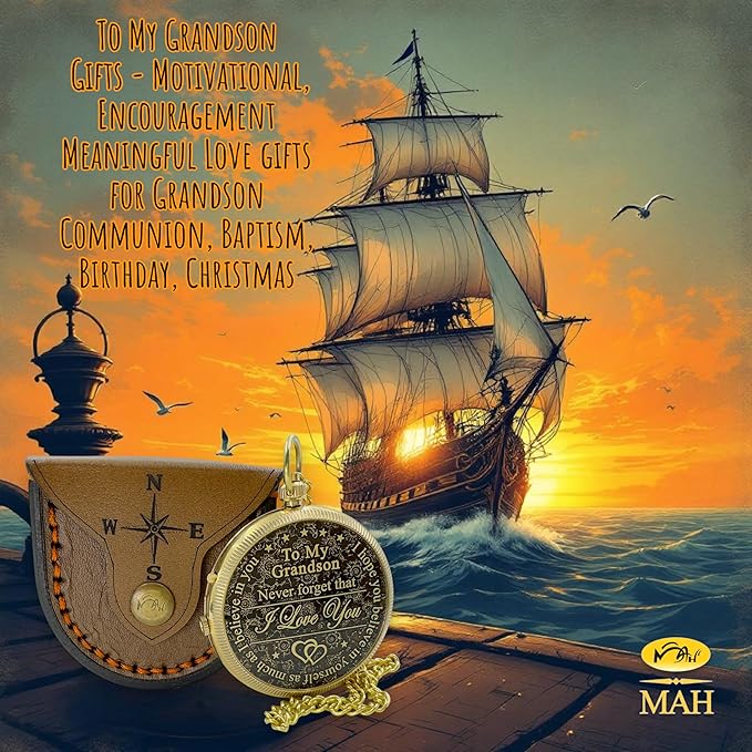 Brass Compass Gift to My Son Never Forget I Love You, Sentimental Keepsake from - Image 5