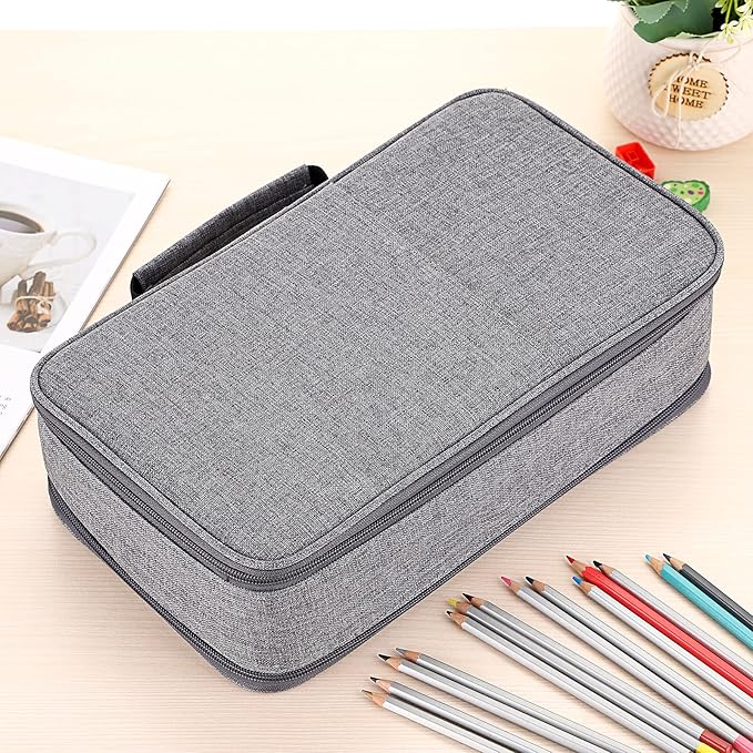 BTSKY Colored Pencil Case 360 Slots Pencil Bag Organizer High Capacity Holder - Image 3