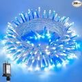 JMEXSUSS Blue and White String Lights Outdoor Indoor, 200 LED Christmas String by JMEXSUSS