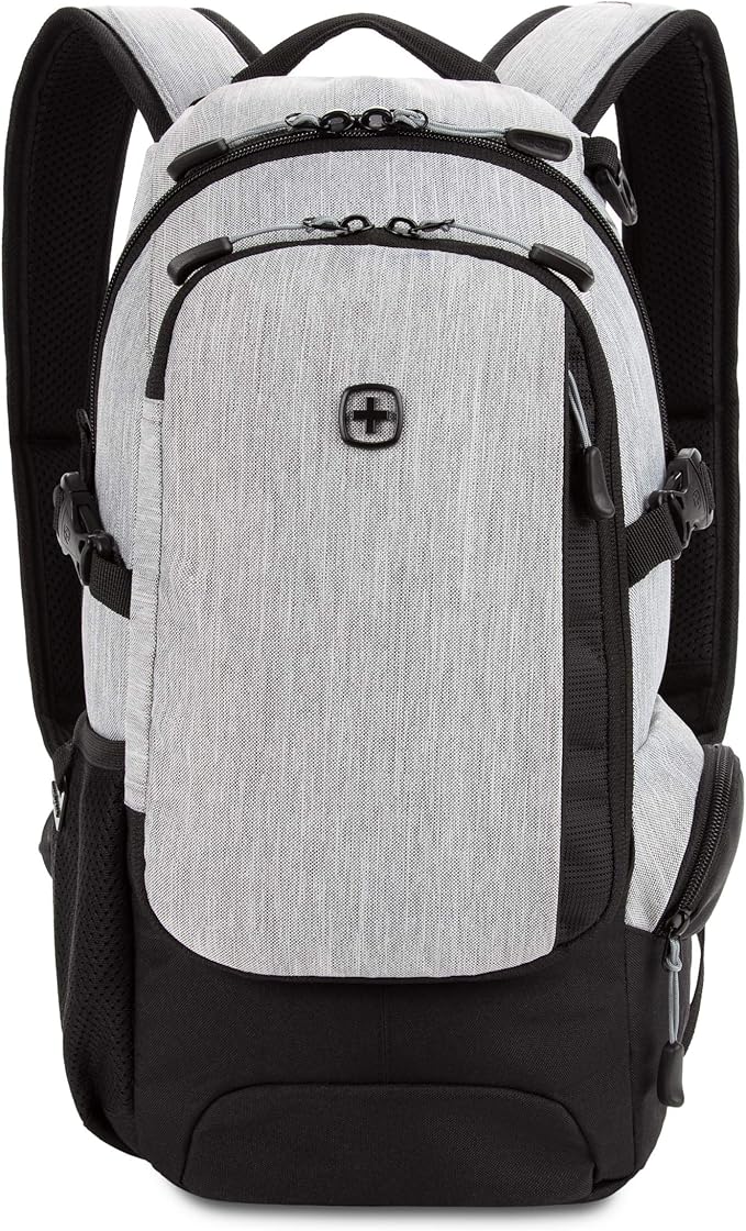 SwissGear 3598 Backpack, Narrow Daypack, Light Grey/Heather - Image 8