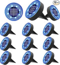 Joomer Solar Ground Lights, 12 Pack 8 LED Solar Lights Outdoor Waterproof IP68 by Joomer