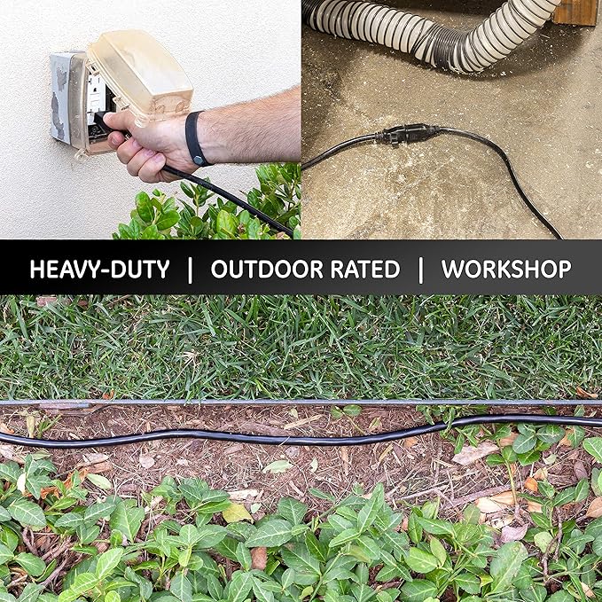 UltraPro Outdoor Extension Cord, 15 Ft, Heavy Duty Extension Cord, Double - Image 6