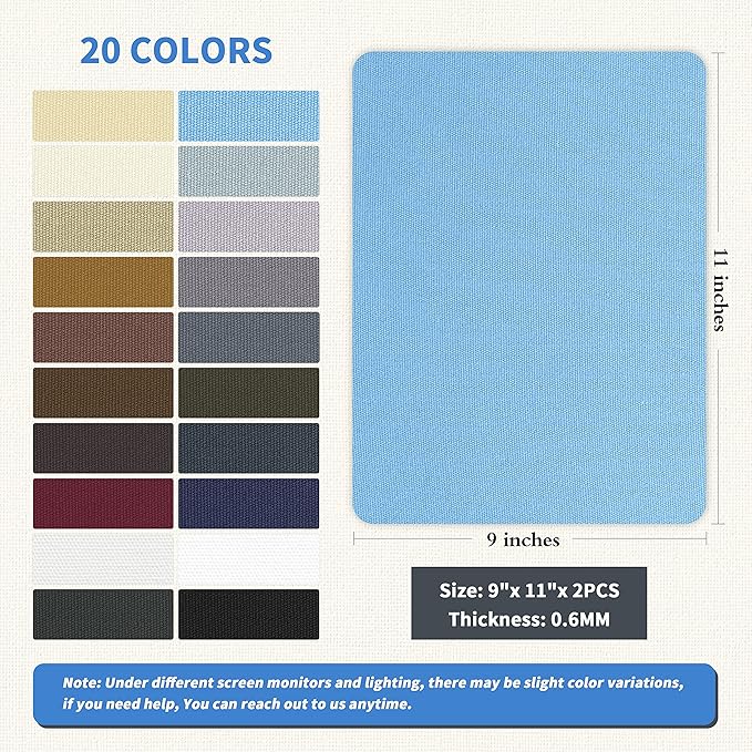 KING MOUNTAIN Canvas Repair Patch 9 x11 Inch 2 Pcs Self-Adhesive Waterproof - Image 2
