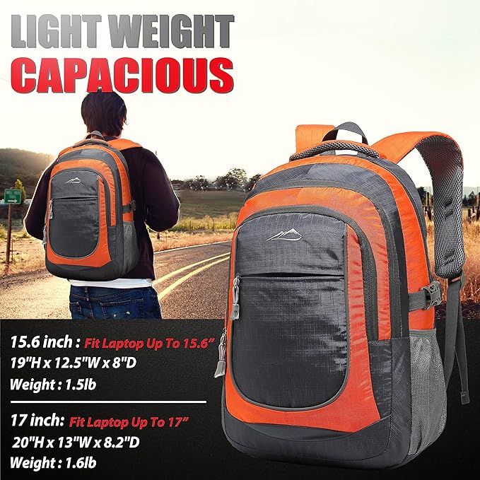 ProEtrade Backpack Bookbag for College Sturdy Travel Business Hiking Fit Laptop - Image 6